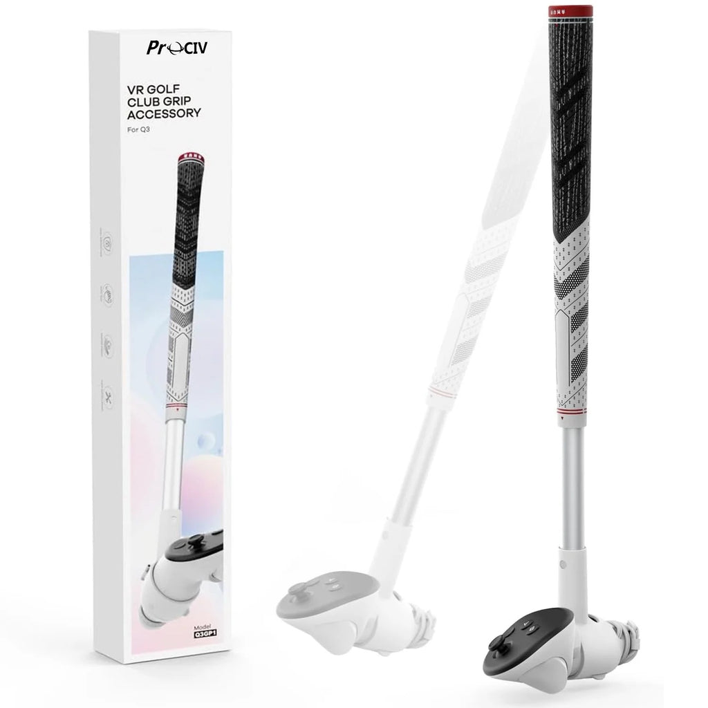 VR Golf Club Attachment Compatible with Meta/Oculus Quest 3，Golf Club Handle Accessory for Golf +/Golf Plus (Only for Right Controller)