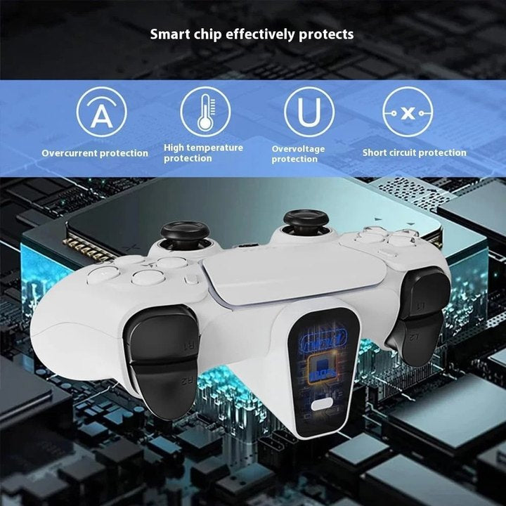 2000mAh Rechargeable Battery Pack compatible with PS5 Dualsense Edge Controller, Fast Charging Portable Wireless Charger with Battery Life Display Play and Charge Kit for Playstation 5 Controllers