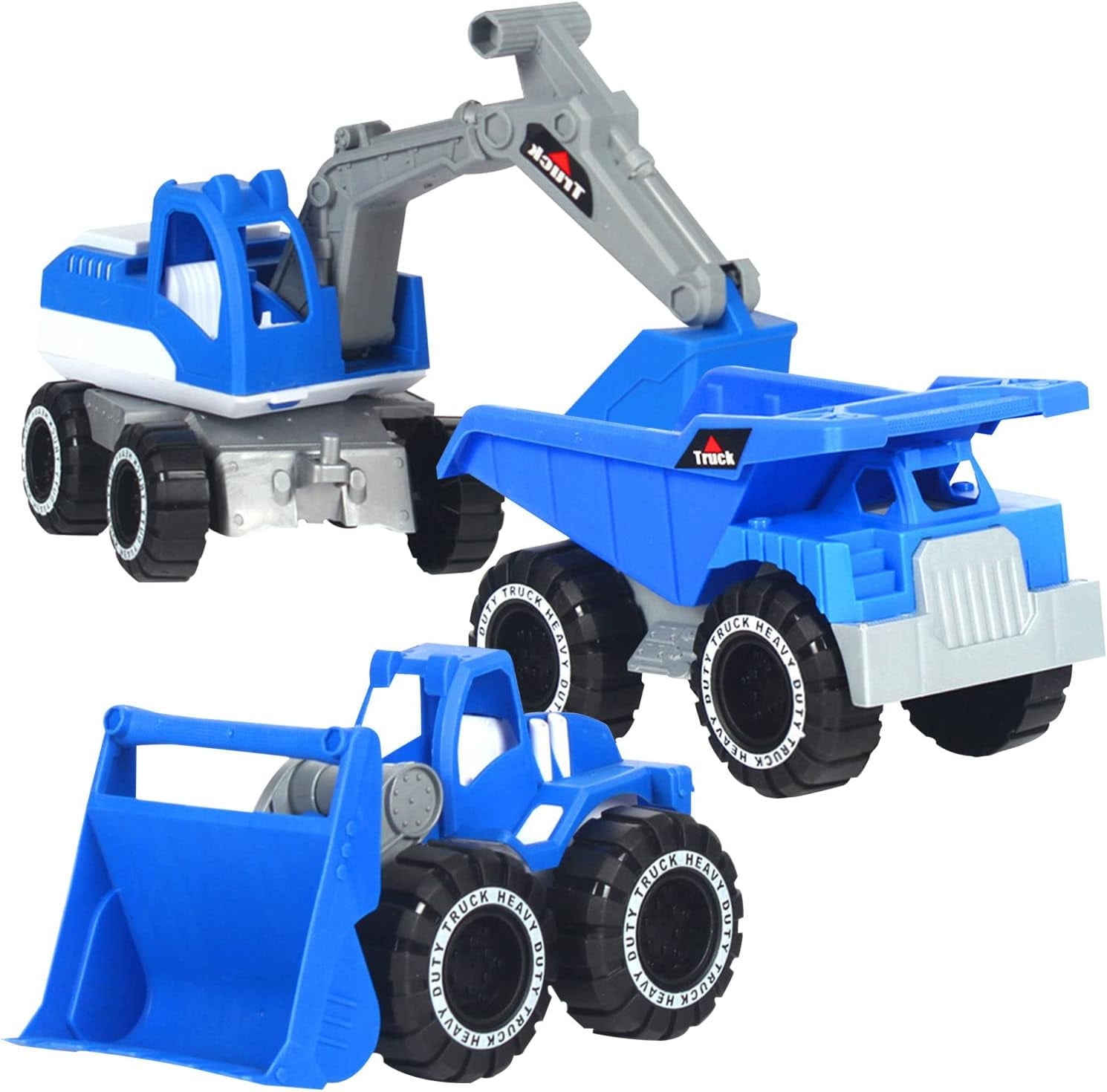 Engineering Construction Vehicle Set 3Pcs construction Play Car Toy Outdoor Sandbox Car Toys for Kids Ages 2 & up Dump Truck Loader Excavator Best Birthday Gifts for Kid