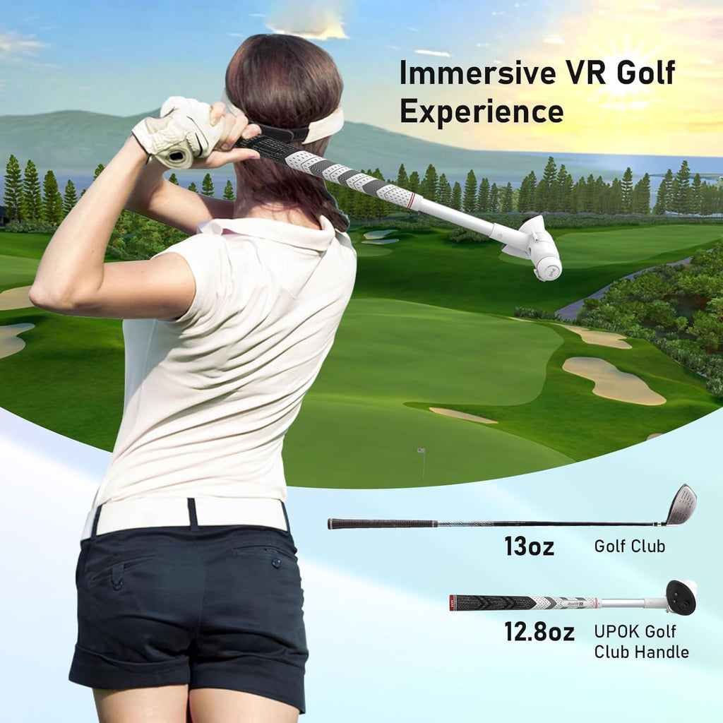 VR Golf Club Attachment Compatible with Meta/Oculus Quest 3，Golf Club Handle Accessory for Golf +/Golf Plus (Only for Right Controller)