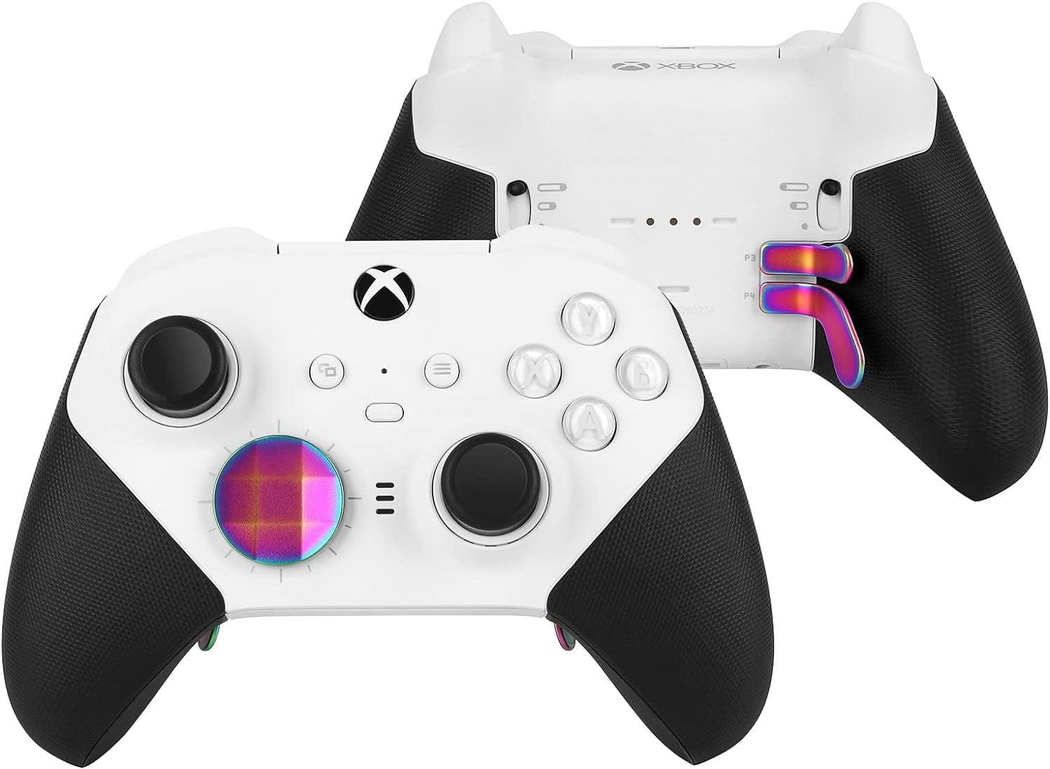 Prociv 17 in 1 Metal Thumbsticks for Xbox One Elite Series 2 Elite Series 2 Controller Accessory Parts Gaming Accessory Replacement Metal Mod 6 Swap Joystick 4 Paddles 2 D-Pads 1 Tool (Color)