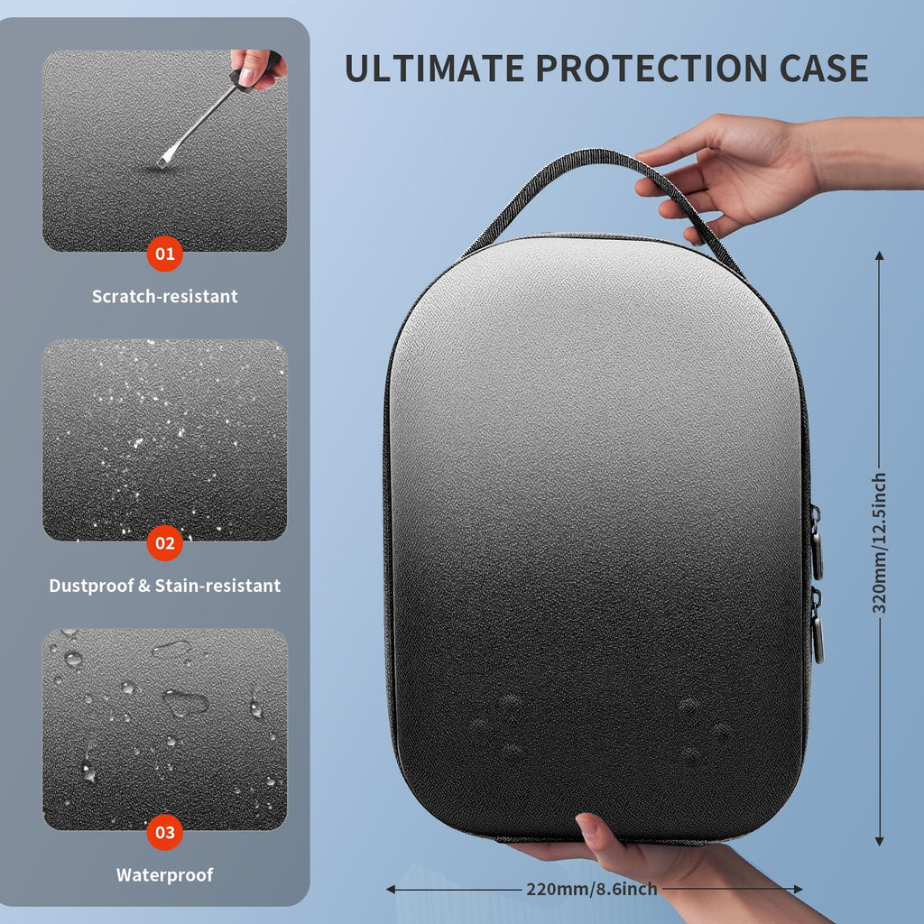 Hard Carrying Case Compatible with Oculus Meta Quest 3S/Quest 3/Quest 2 Official Original/Elite Strap Version VR Headset and Touch Controller Accessories Suitable for Travel and Home Storage