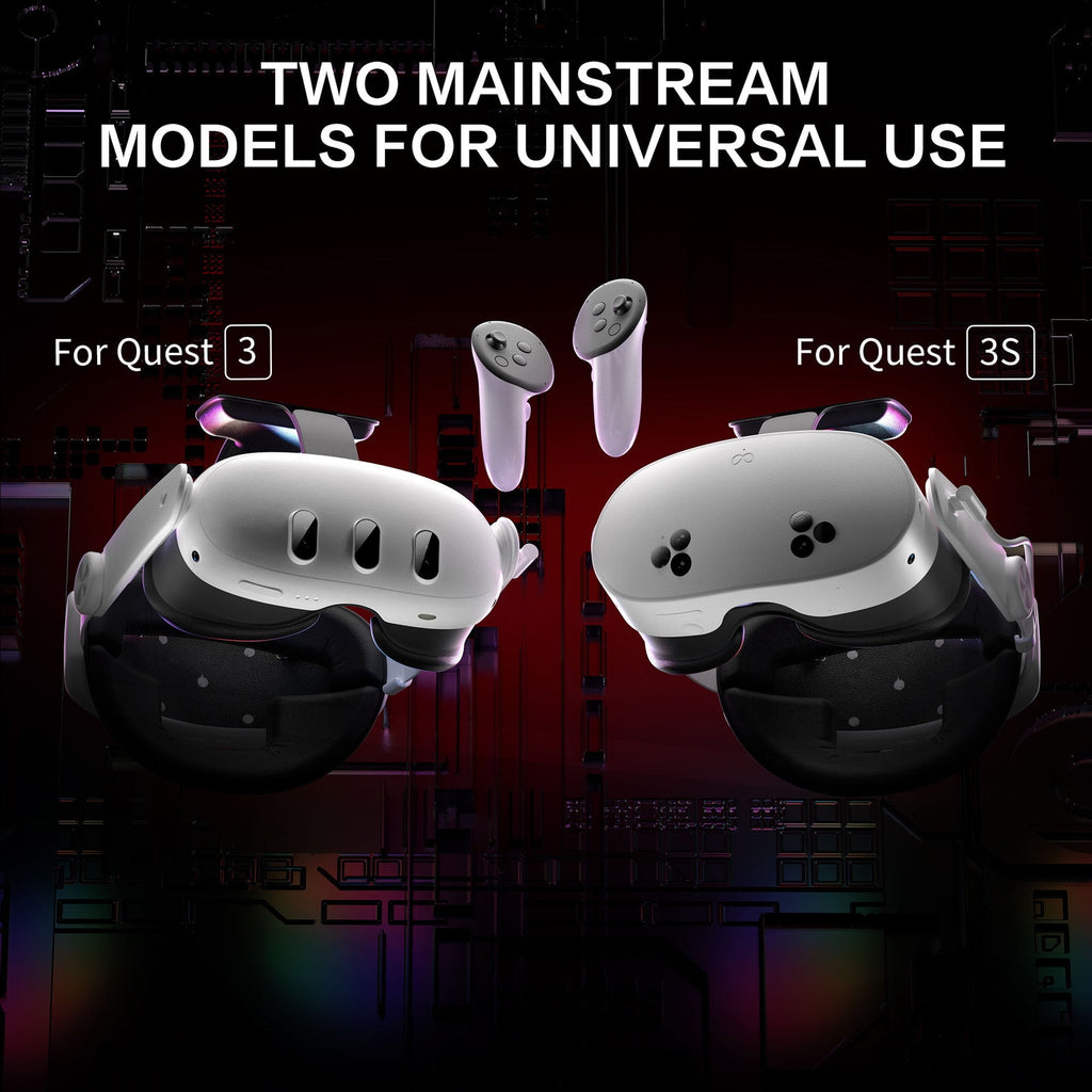 RGB Battery Head Strap for Meta Quest 3s/Quest 3 10000mAh Battery Pack Compatible with Oculus Quest 3s/Quest 3 for Extended 8 Hrs of Playtime Adjustable Elite Strap (White)