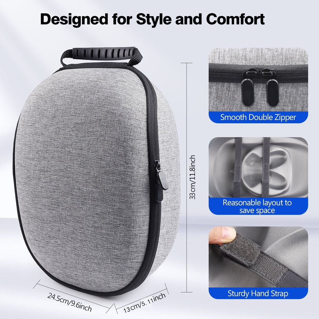 Hard Carrying Case Compatible with Meta Quest 3S/Quest 3 Portable Case VR Gaming Headset Storage Bag for Travel and Home
