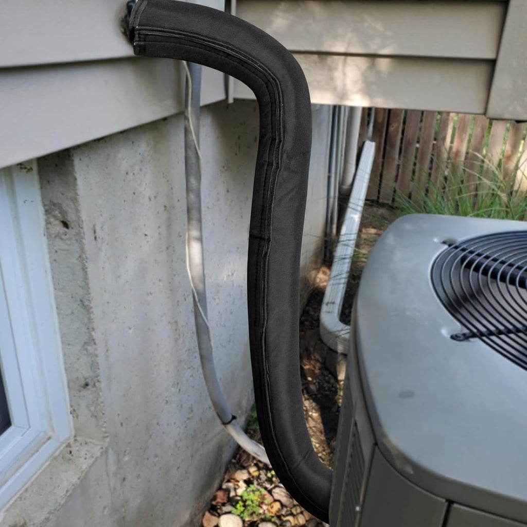 Pipe Insulation Covers Outdoor HVAC Pipe Insulation 72x10.2 Inch AC Covers Copper Line Insulation Sleeve for Central Air Conditioning Mini Splits 3 Layers AC Line Insulation for Pipe Copper Line
