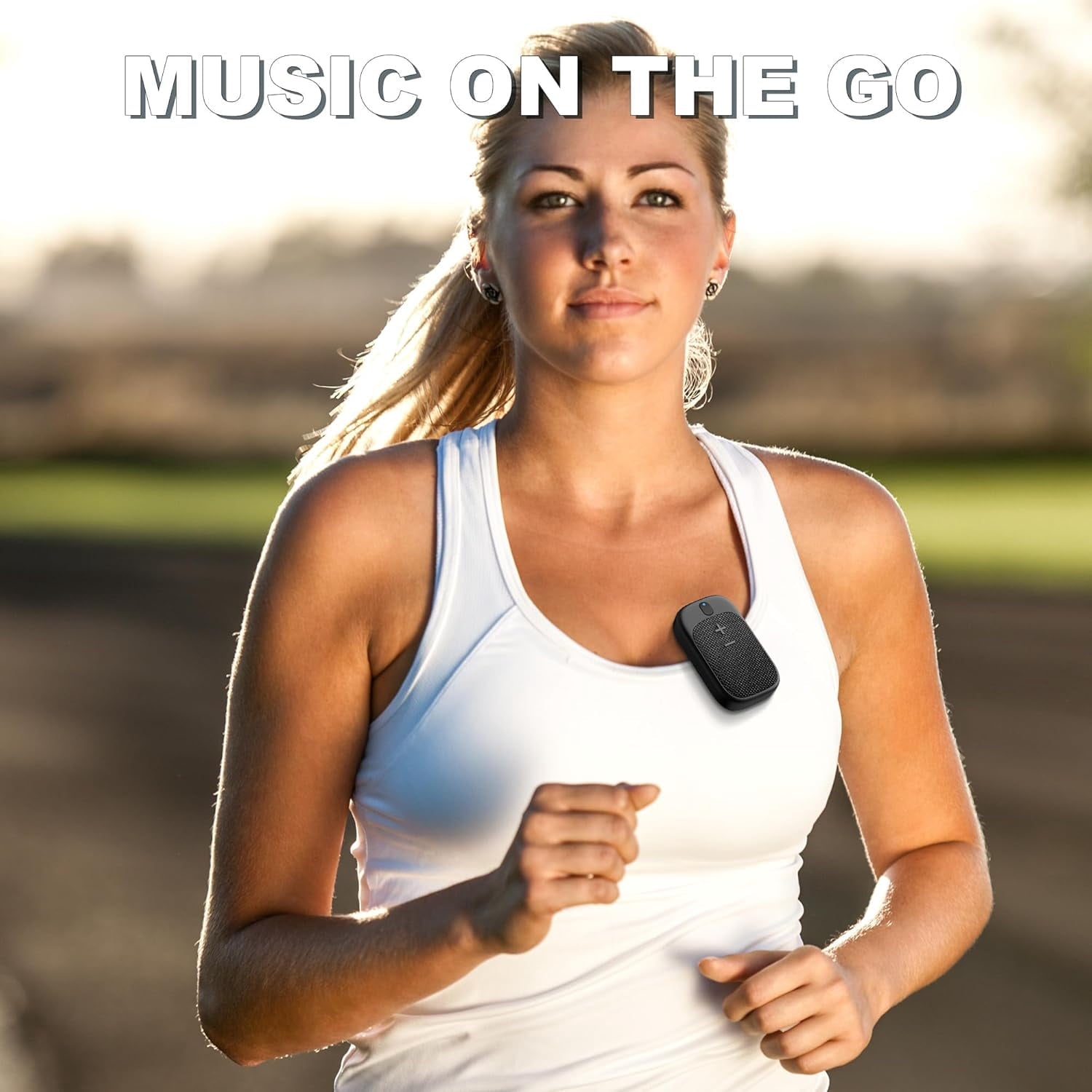 Wearable Bluetooth Speaker Clip-On Wireless Portable Speaker Built-in Mics for Hands-Free Music and Calls Waterproof Outdoor Mini Speakers for Working Hiking Running 18H Playtime