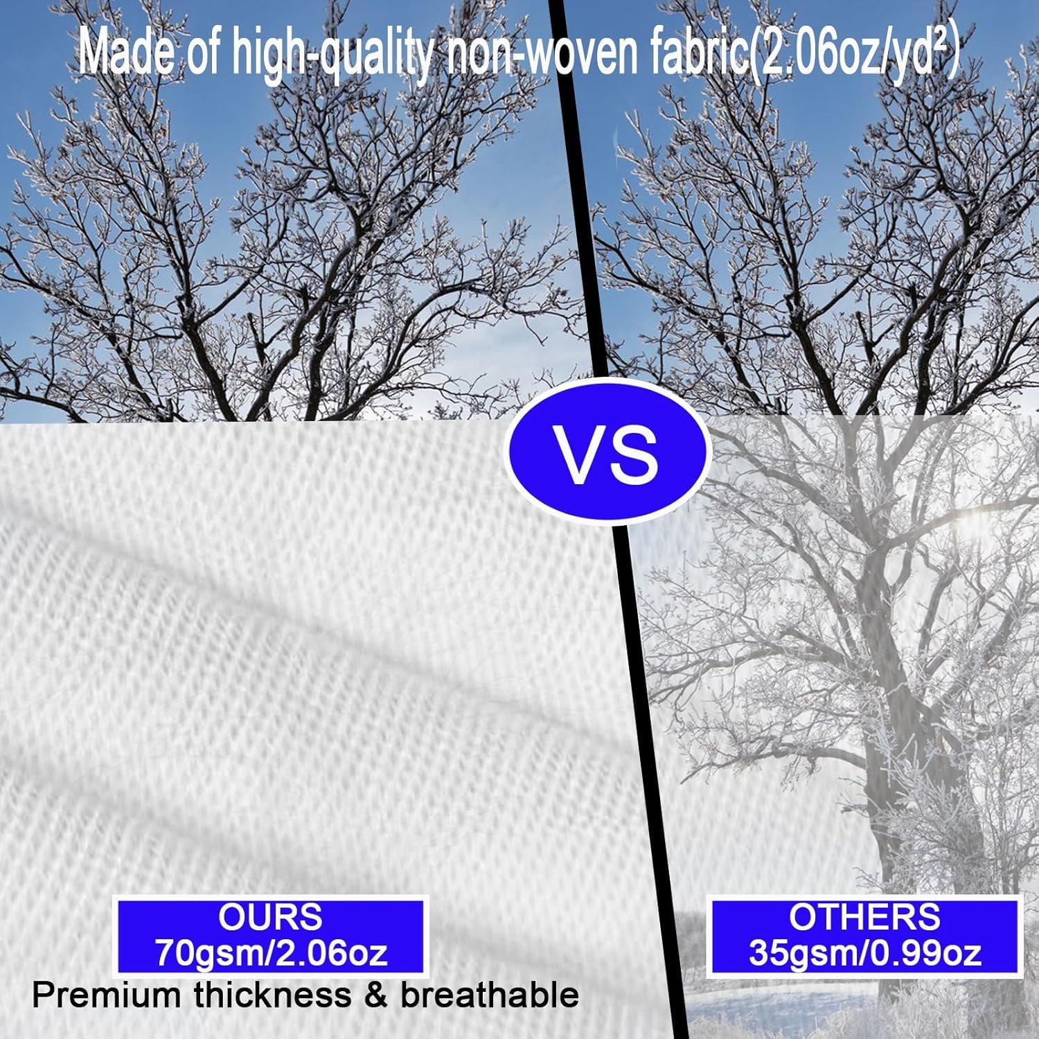 Plant Covers Freeze Protection 4 Pack Winter Garden Plant Frost Cover with Viewing Window Zipper & Drawstring 31.5 x47.2 Reusable Frost Cloth for Outdoor Shrub Potted Plants Use White