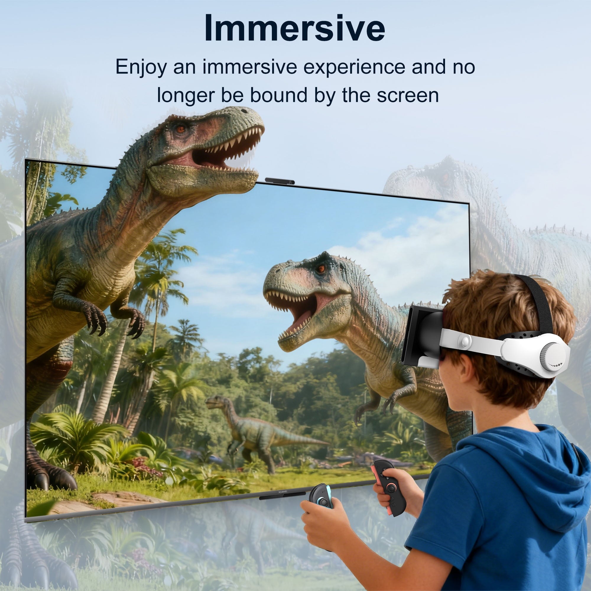 Newest VR Headset for Nintendo Switch 2 Model 3D VR Glasses with Adjustable Lens for Virtual Reality Gaming Experience Switch VR Labo Goggles Adjustable Headset for Nintendo Switch 2 White