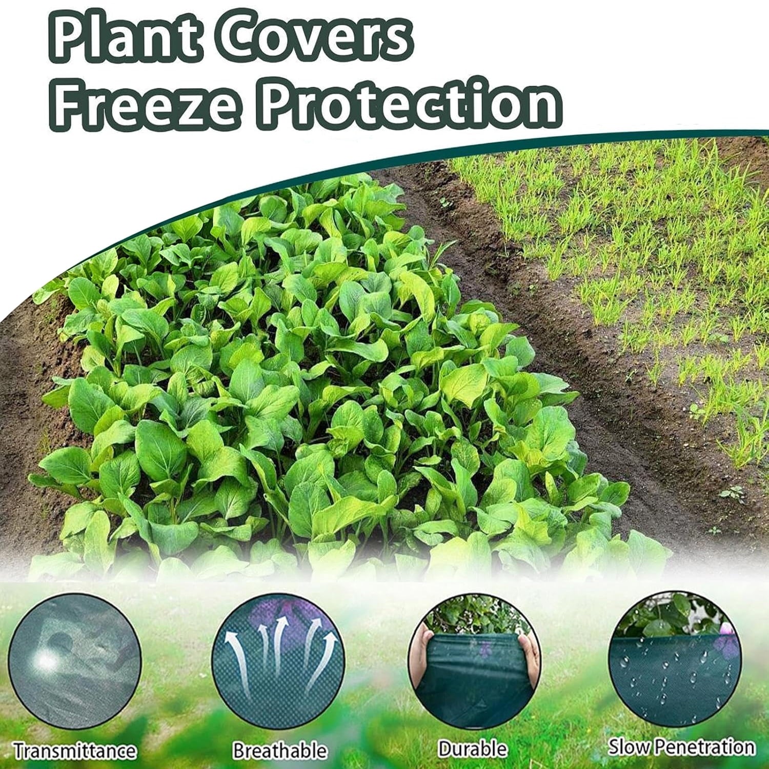 Thick Plant Frost Protection Blanket 10x33Ft Plant Covers Freeze Protection Reusable Winter Garden Floating Row Cover Non-Woven Fabric Frost Cloth for Outdoor Plants Green