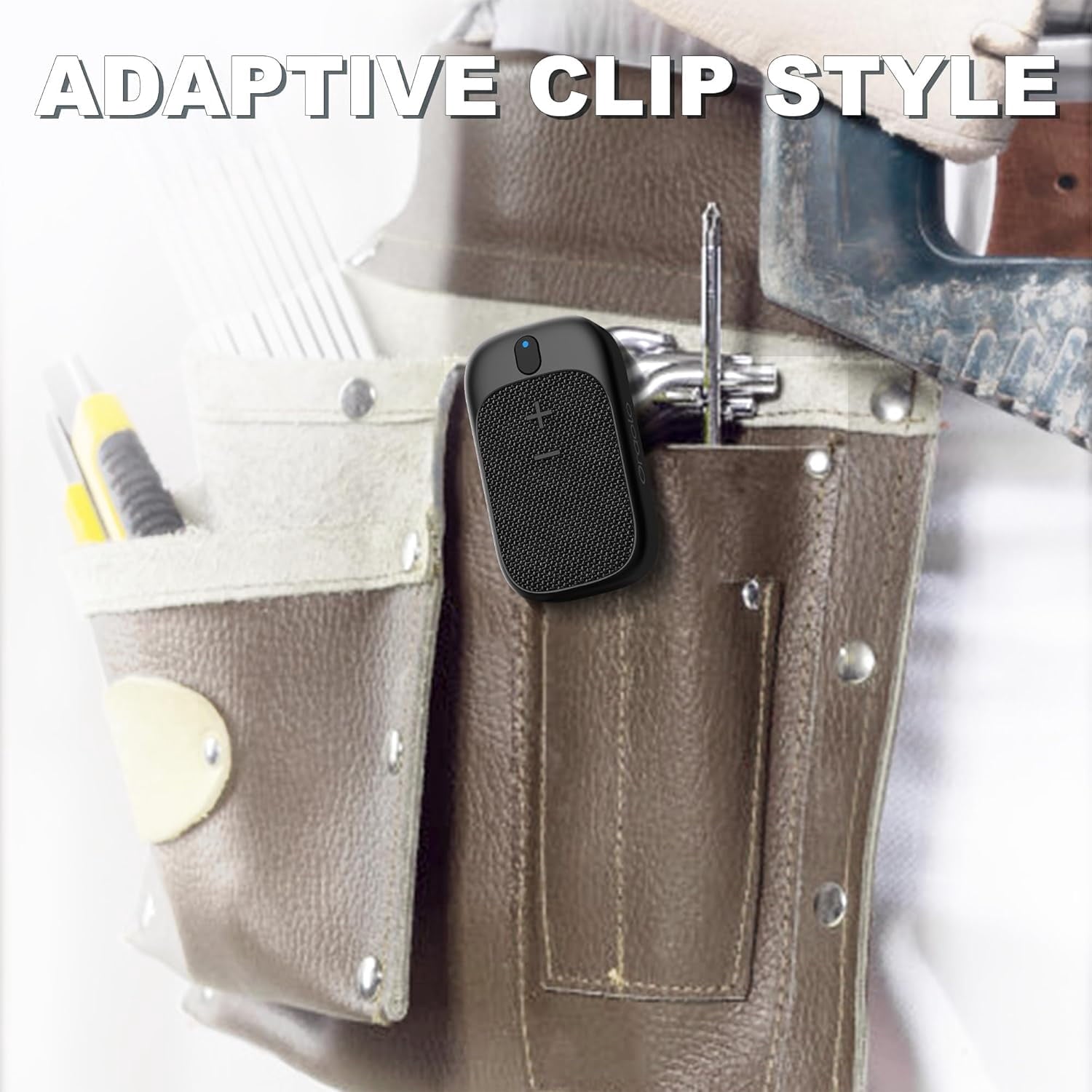 Wearable Bluetooth Speaker Clip-On Wireless Portable Speaker Built-in Mics for Hands-Free Music and Calls Waterproof Outdoor Mini Speakers for Working Hiking Running 18H Playtime