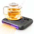 Coffee Mug Warmer 2-in-1 Coffee Cup Warmer & Personal Heater for Desk Electric Cup Warmer with 3 Temperature Settings for Heating Milk Tea Water Coffee Accessories for Home & Office Gray