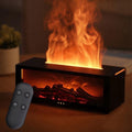 Flame Essential Oil Diffuser 3D Flame Fireplace Aromatherapy Machine Colorful Humidifier with Remote Control Fireplace Flame