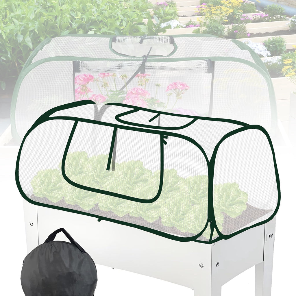 Garden Plant Covers Garden Covers with Roll-up Zipper Door Raised Garden Bed Cover Garden Row Plants Cover Accelerator Greenhouse Cover for Protecting Seedlings Fruits Vegetable Rows