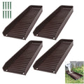 Gutter Downspout Splash Block 4 PCS Rain Gutter Guard Downspout Extensions 16 Drain Gutter Guard Diverter Fixable Rainwater Drainage to Protect House Foundations Foundation Water Diverter Brown