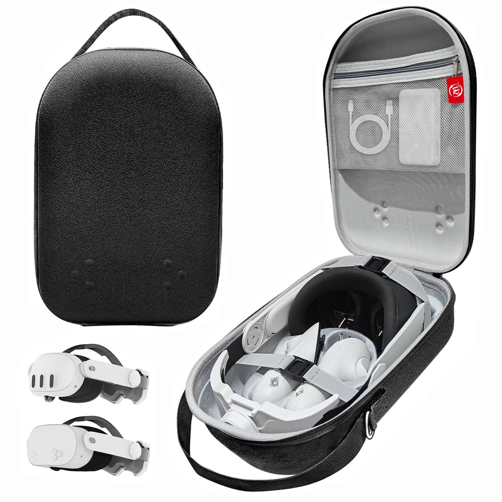 Hard Carrying Case Compatible with Oculus Meta Quest 3S/Quest 3/Quest 2 Official Original/Elite Strap Version VR Headset and Touch Controller Accessories Suitable for Travel and Home Storage