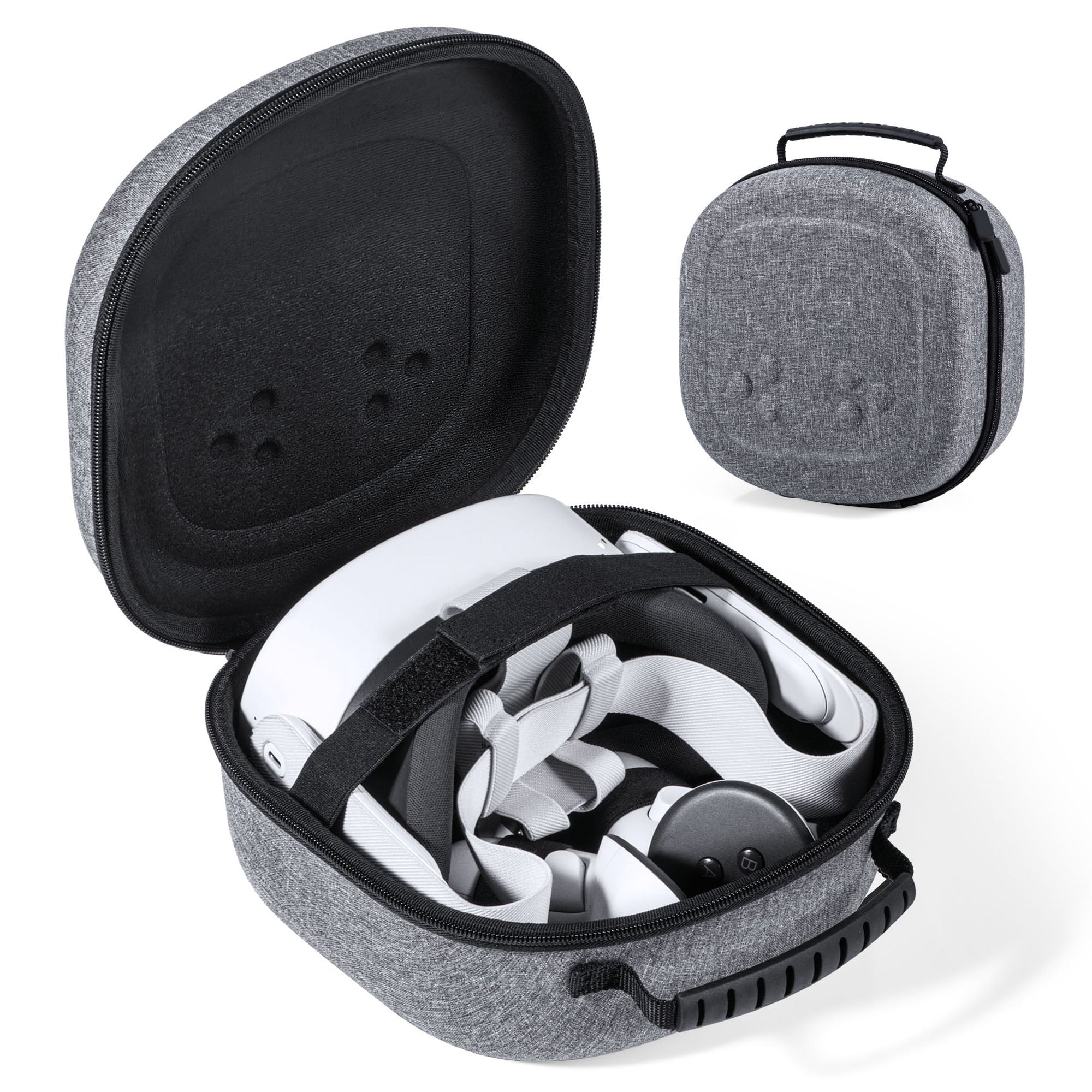 Hard Carrying Case for Meta Quest 3S/Quest 3/Quest 2 VR Gaming Headset and Touch Controllers Travel Case Waterproof Shockproof Portable Bag with Mesh Pocket for Meta Accessories
