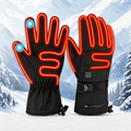 Heated Gloves for Men Women 5000mAh Rechargeable Battery Electric Heated Gloves with 3 Temperature Touchscreen Winter Warm Glove Windproof Waterproof Thermal Heated Gloves for Skiing Hiking Cycling