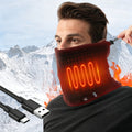 Heated Scarf for Women Men USB Electric Neck Warmer with 3 Temperature Settings Winter Polar Fleece Heated Neck Gaiter Windproof Face Cover for Outdoor Skiing Hiking Fishing Black