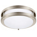 Modern Flush Mount Ceiling Light 12 Dimmable LED Ceiling Light Fixtures with 5 Color Temp Close to Ceiling Light Fixtures for Bedroom Living Room & Kitchen Silver