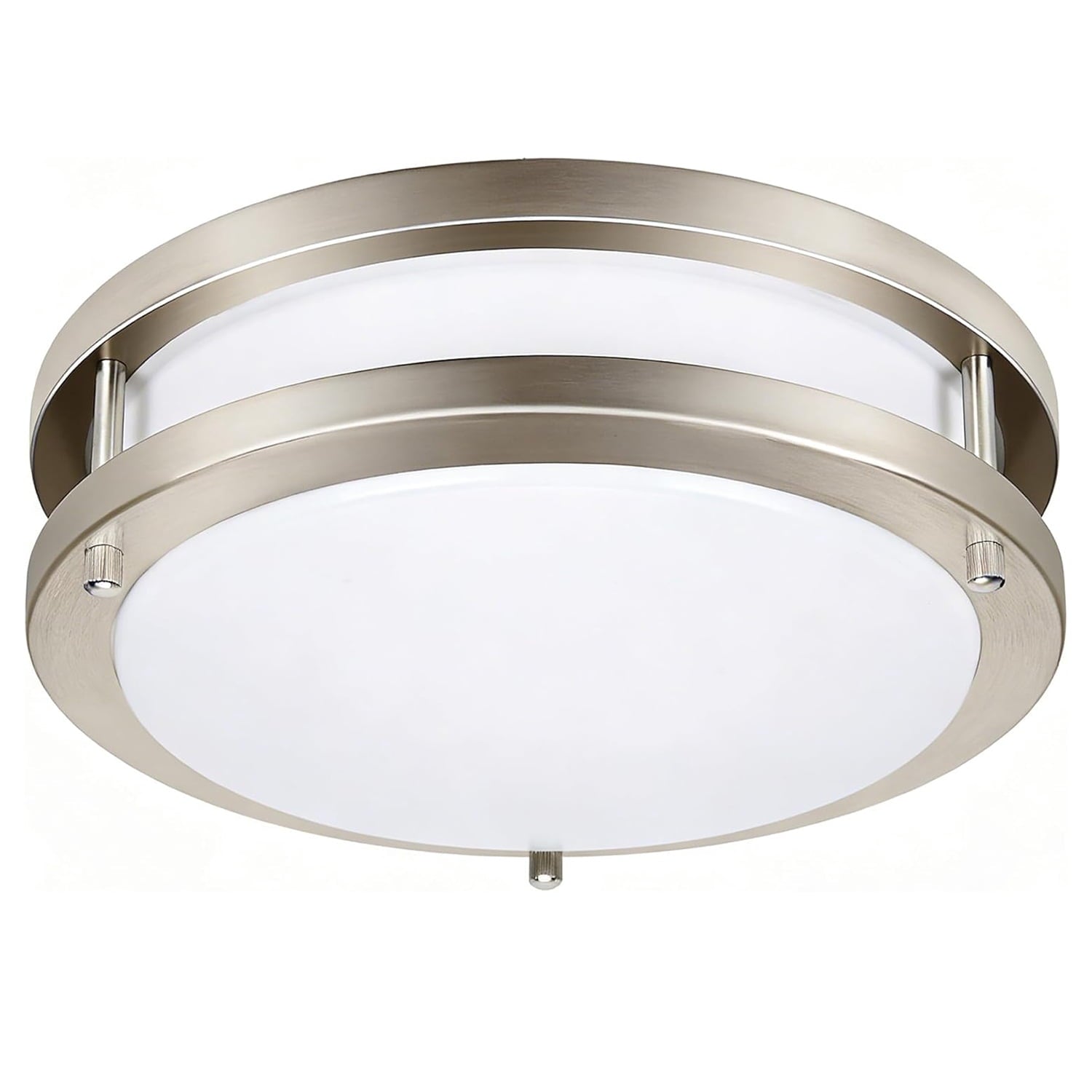 Modern Flush Mount Ceiling Light 12 Dimmable LED Ceiling Light Fixtures with 5 Color Temp Close to Ceiling Light Fixtures for Bedroom Living Room & Kitchen Silver