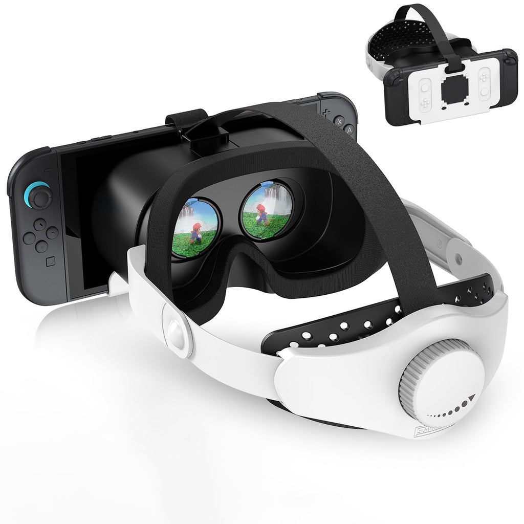 Newest VR Headset for Nintendo Switch 2 Model 3D VR Glasses with Adjustable Lens for Virtual Reality Gaming Experience Switch VR Labo Goggles Adjustable Headset for Nintendo Switch 2 White