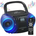 Amazup CD Player CD Cassette Player Combo with Bluetooth AM/FM Radio Stereo Sound with Remote Control AUX/USB Drive Tape Recording AC/DC Powered Headphone Jack for Home Senior Child