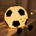 Soccer Night Light Silicone Touch Night Lamp Dimmable with Soft Touch Rechargeable Dimmable and Soft Touch Lamp with Timer Birthday Easter Soccer Lover Gifts for Kids Teens Boys Girls