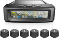 RV Tire Pressure Monitoring System Tire Pressure Monitor with Solar Charge LCD Display Auto Sleep Mode for Trailer Truck Off Road Pickup(6 Sensors External Didi Version)