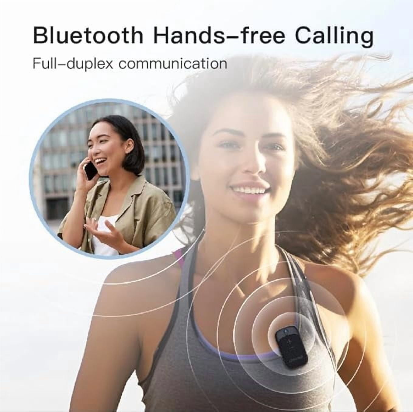 Wearable Bluetooth Speaker Clip-On Wireless Portable Speaker Built-in Mics for Hands-Free Music and Calls Waterproof Outdoor Mini Speakers for Working Hiking Running 18H Playtime