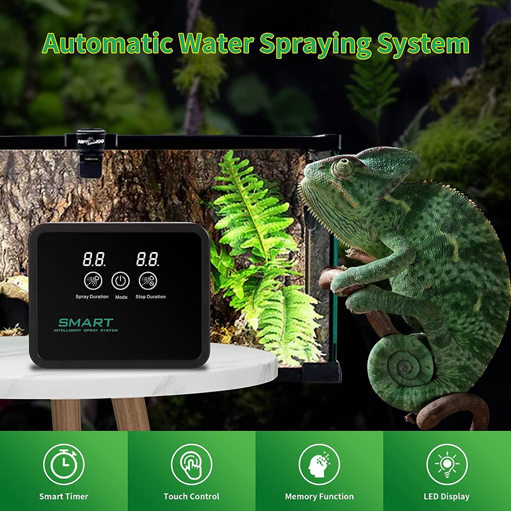 Reptile Fogger Reptile Humidifiers Misting System Automatic with Timer Spray Kit for Rainforest Plants Amphibian
