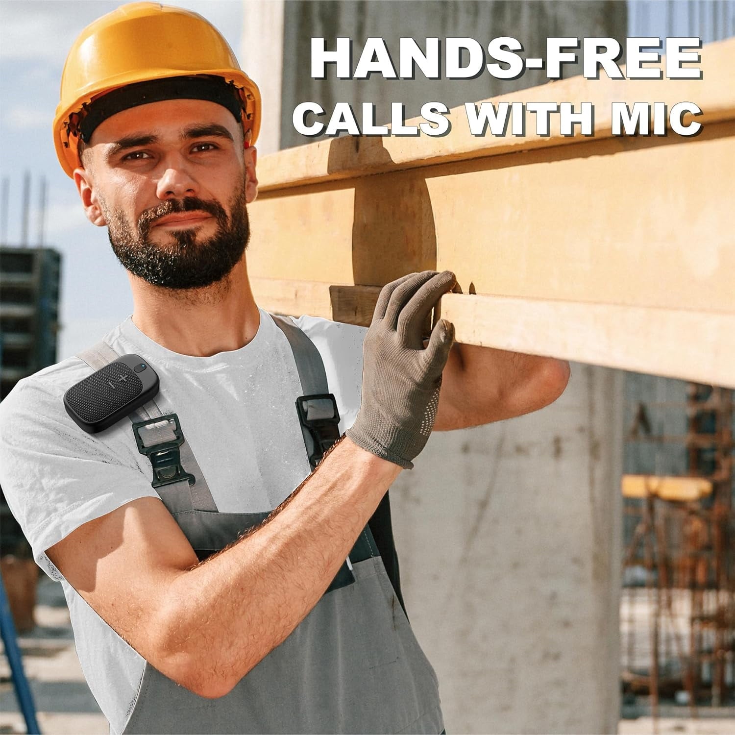 Wearable Bluetooth Speaker Clip-On Wireless Portable Speaker Built-in Mics for Hands-Free Music and Calls Waterproof Outdoor Mini Speakers for Working Hiking Running 18H Playtime