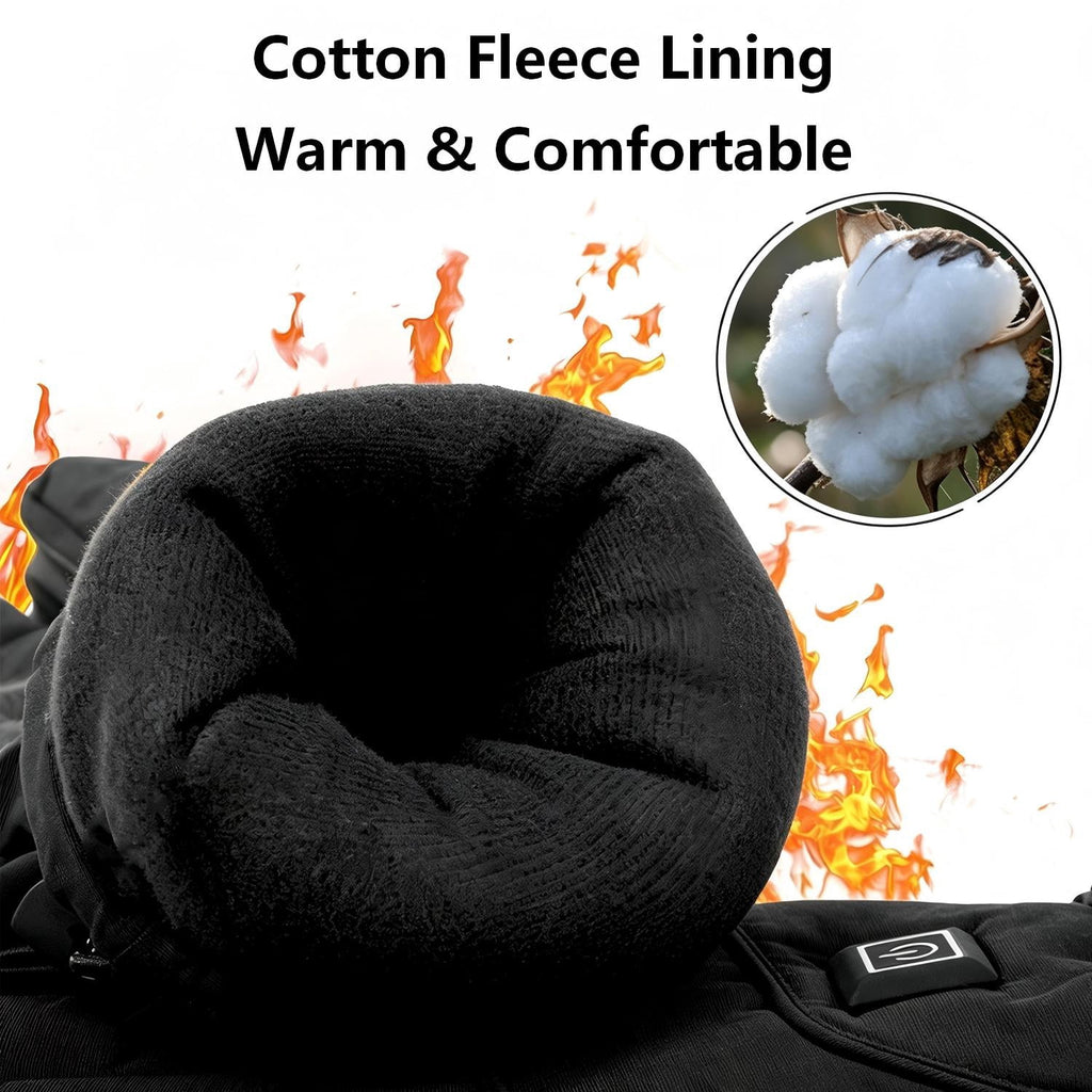 Heated Gloves for Men Women 5000mAh Rechargeable Battery Electric Heated Gloves with 3 Temperature Touchscreen Winter Warm Glove Windproof Waterproof Thermal Heated Gloves for Skiing Hiking Cycling