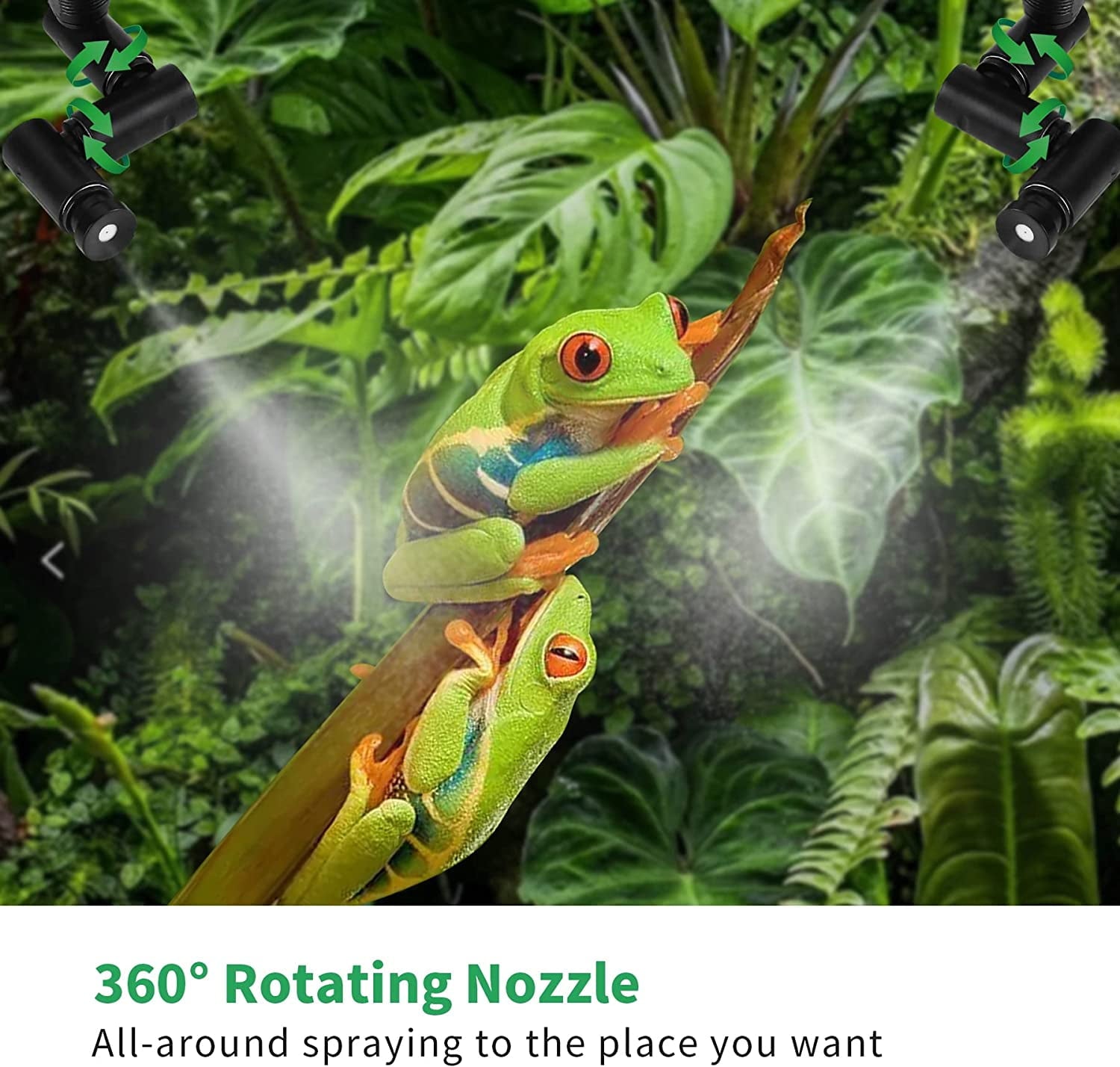 Reptile Fogger Reptile Humidifiers Misting System Automatic with Timer Spray Kit for Rainforest Plants Amphibian