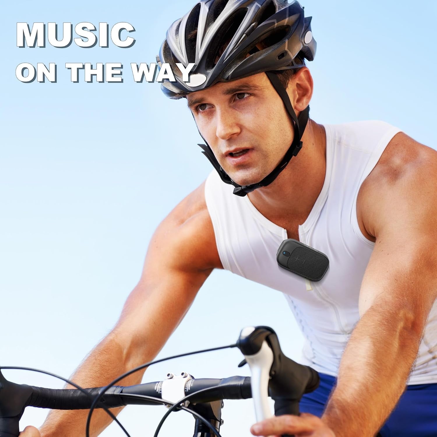 Wearable Bluetooth Speaker Clip-On Wireless Portable Speaker Built-in Mics for Hands-Free Music and Calls Waterproof Outdoor Mini Speakers for Working Hiking Running 18H Playtime